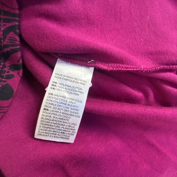 Chico's Womens Fuchsia Black High Neck Tunic Top Pullover Pima Cotton 2 (L) NWOT - Picture 5 of 8